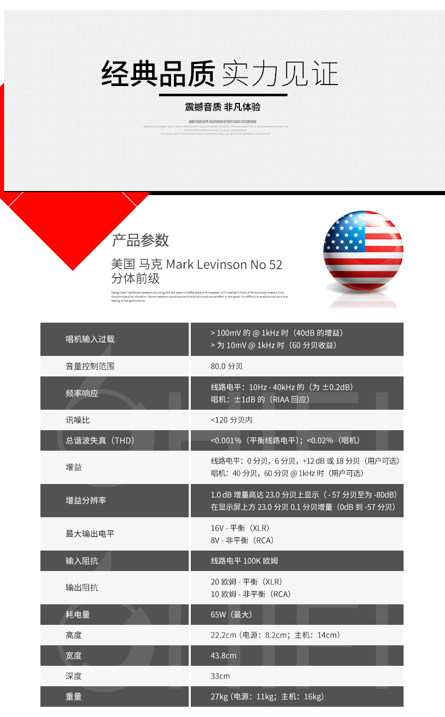 馬克 No 52,Mark Levinson No 52,馬克功放