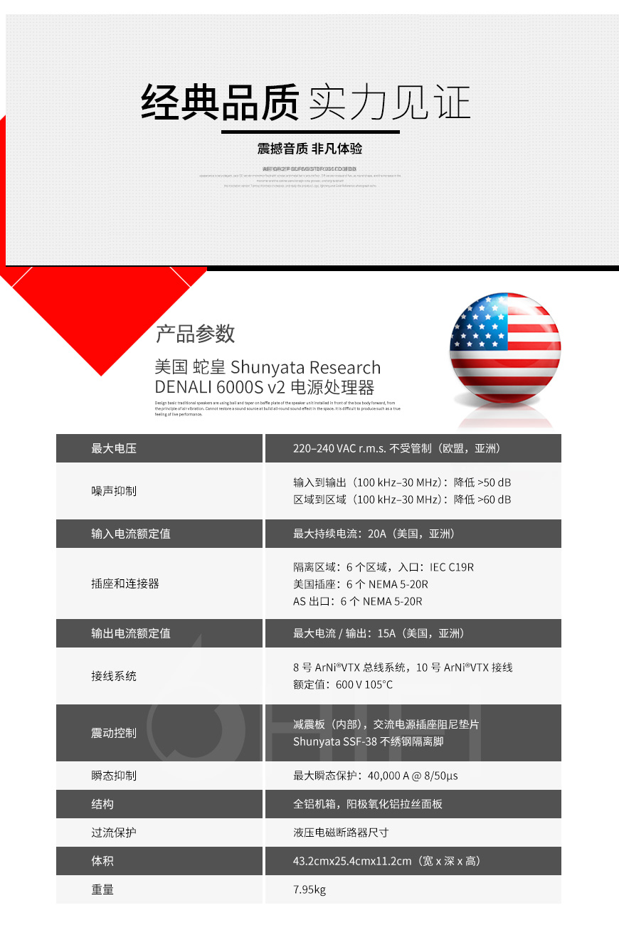 美國 蛇皇 Shunyata Research DENALI 6000S v2 電源處理器,蛇皇 DENALI 6000S v2 電源處理器,美國 蛇皇