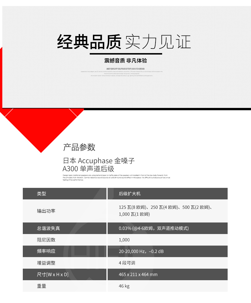 Accuphase金嗓子,Accuphase,金嗓子,A300,單聲道后級,后級,功放
