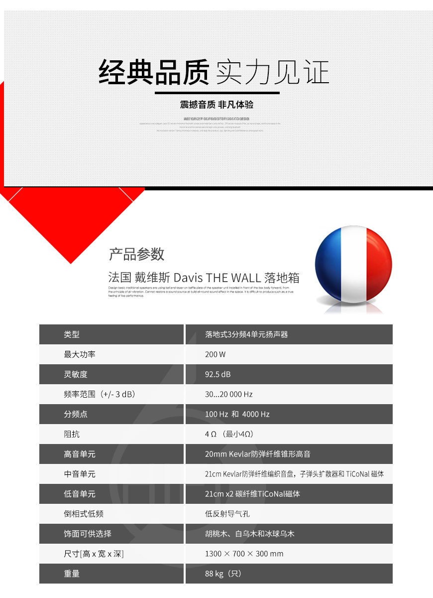 法國 Davis THE WALL 落地箱,音箱